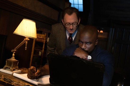 Michael Emerson as Leland Townsend and Mike Colter as David Acosta in CBS' "Evil."