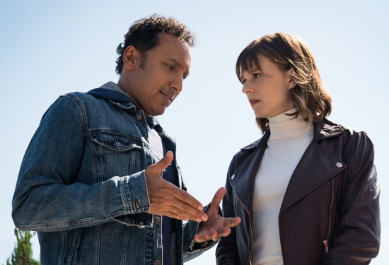 Aasif Mandvi as Ben Shakir and Katja Herbers as Kristen Bouchard in CBS' "Evil."