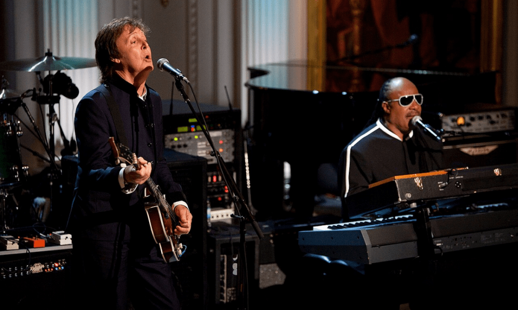 Paul McCartney and Stevie Wonder