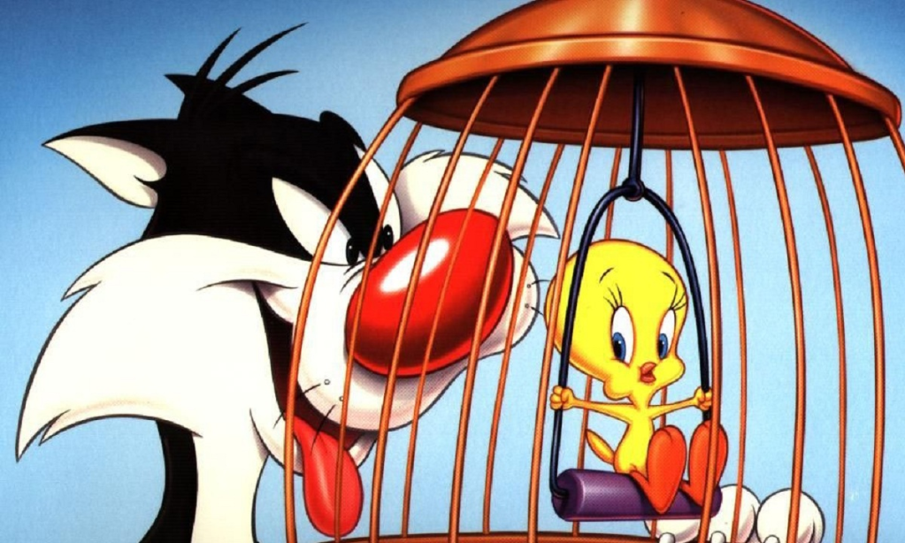 Sylvester the cat and Tweety Bird