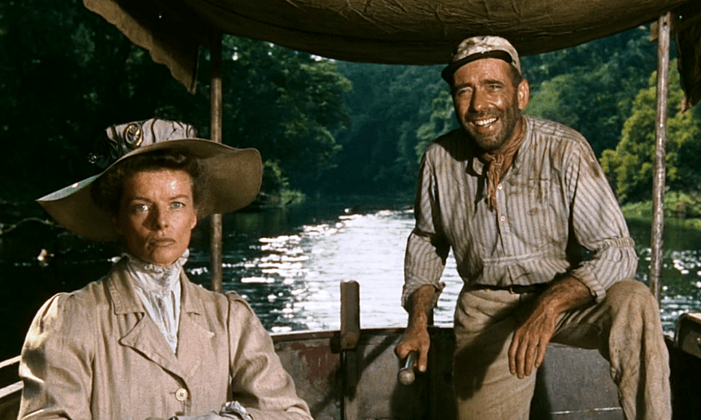 A scene from the movie The African Queen