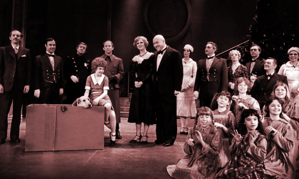 1977's cast from "Annie" on Broadway. The musical is loosely based on the pop culture comic strip