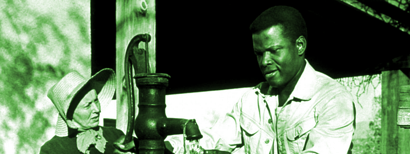 Sidney Poitier pumping water