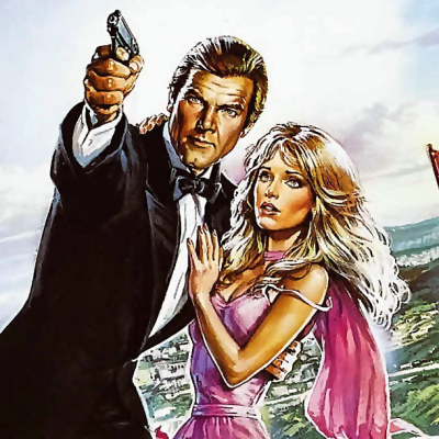 Graphic image from the movie poster for "A View to a Kill"
