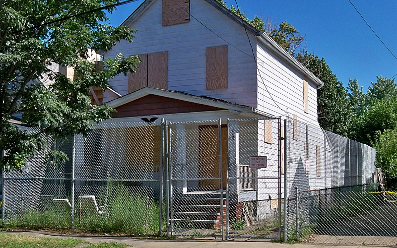 The boarded-up home of kidnapper Ariel Castro