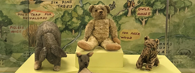 Winnie the Pooh characters in stuffed form