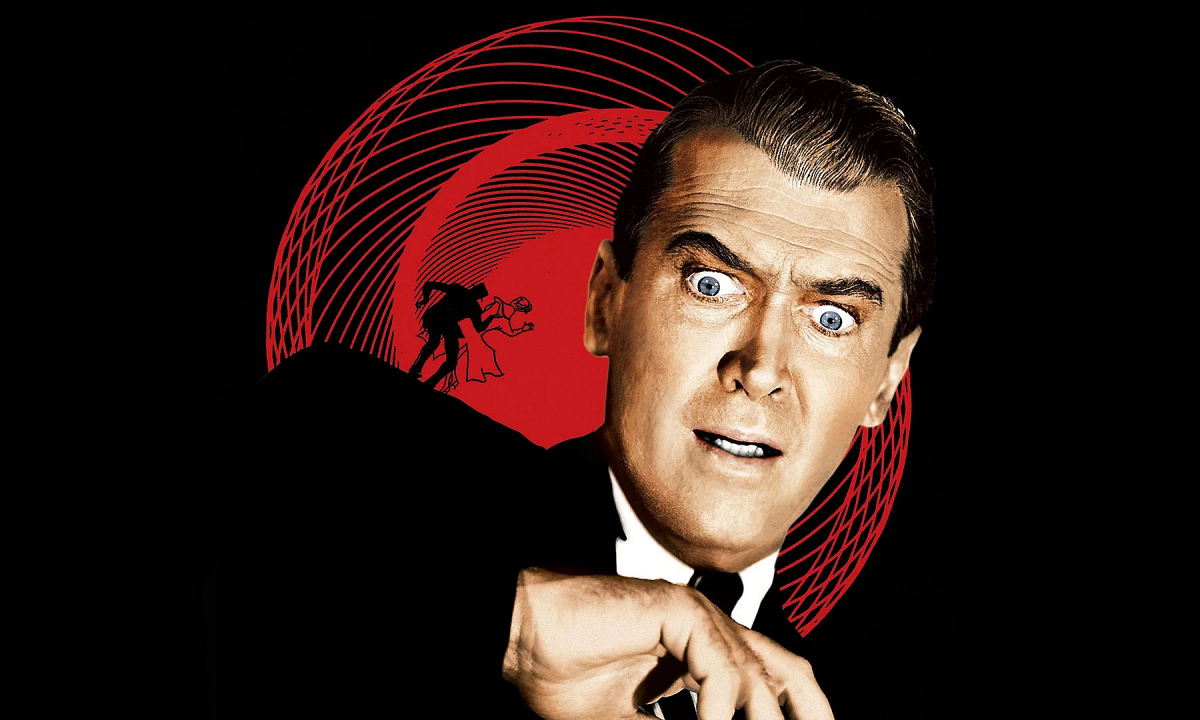 Jimmy Stewart in "Vertigo"