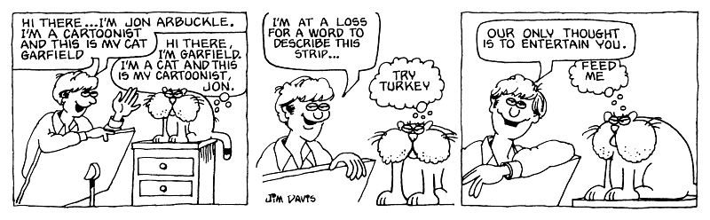 Garfield's original comic strip