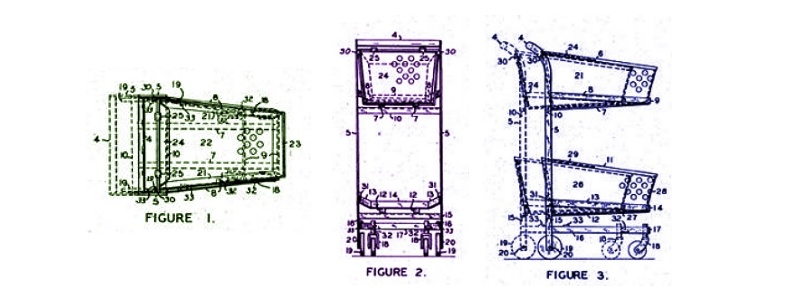 A patent for a shopping cart.