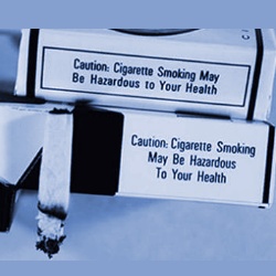 Labels on cigarette packages