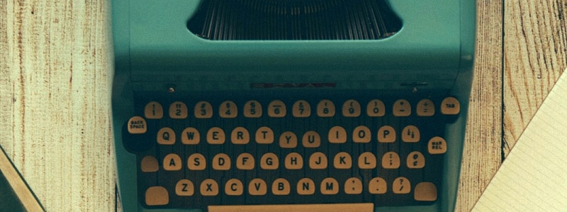 closeup of a typewriter