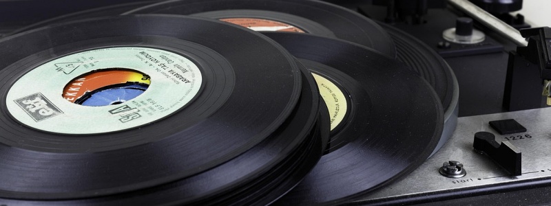 A stack of 45 records
