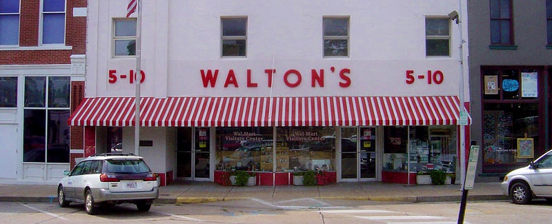 Sam Walton's first store in Bentonville, Arkansas.