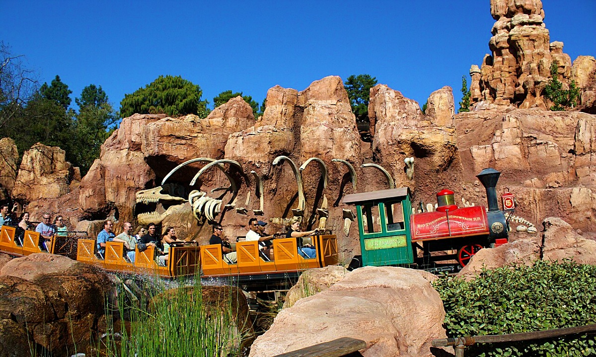 Big Thunder Mountain Railway attraction at Disneyland.