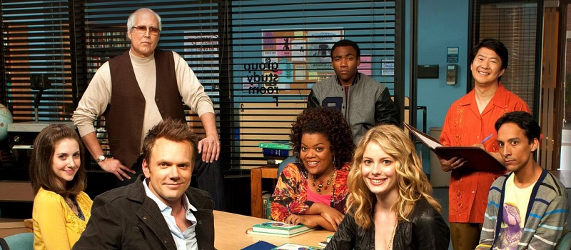 The cast from the "Community" sitcom TV show