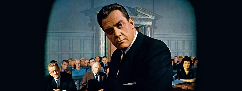 Raymond Burr in a scene from "Perry Mason"