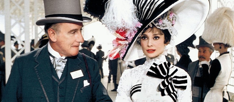 Wilfrid Hyde-White and Audrey Hepburn in "My Fair Lady"