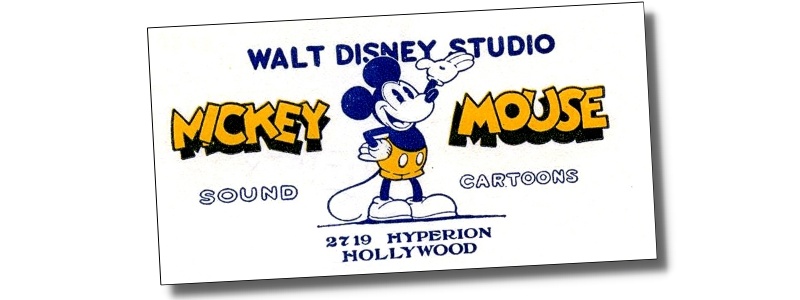 Walt Disney Studio business card