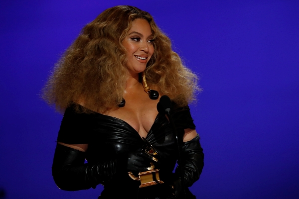 Beyonce at the 2021 Grammys