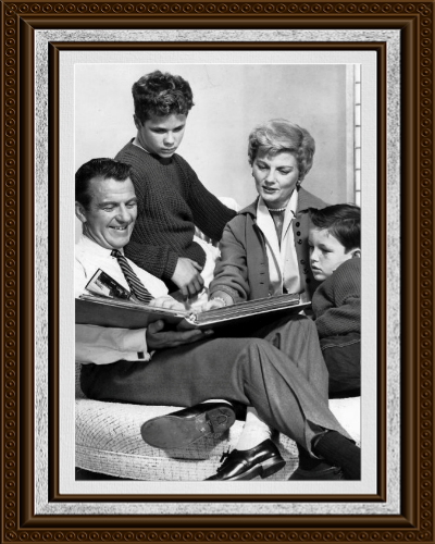 Photo of the Cleaver family from "Leave it to Beaver" with pop culture mom, June Cleaver