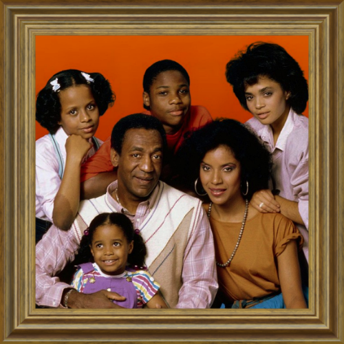 The cast of The Cosby Show with mother of pop culture Claire Huxtable