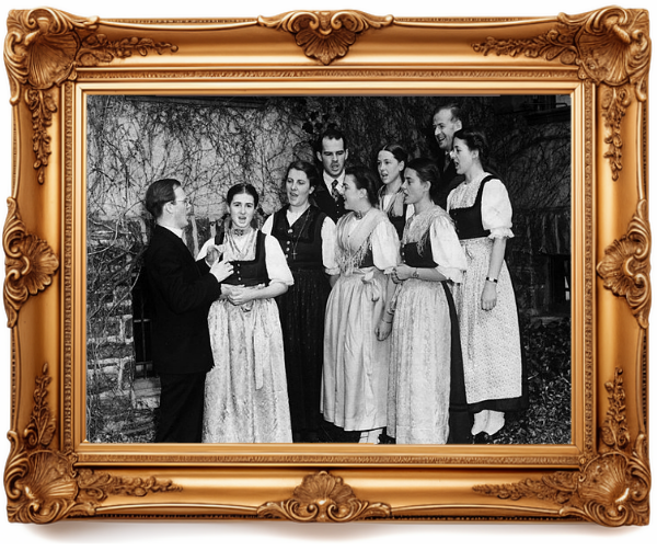 The Von Trapp Family Singers with mother of pop culture Maria Von Trapp