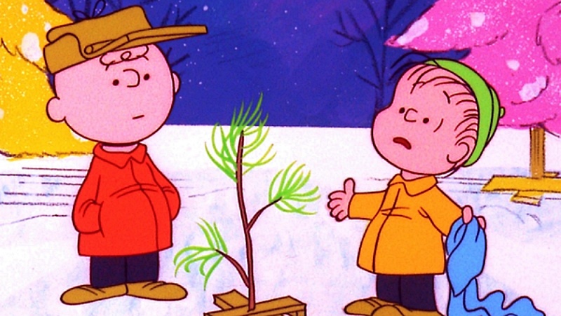 Charlie Brown, Linus and weak little Christmas tree