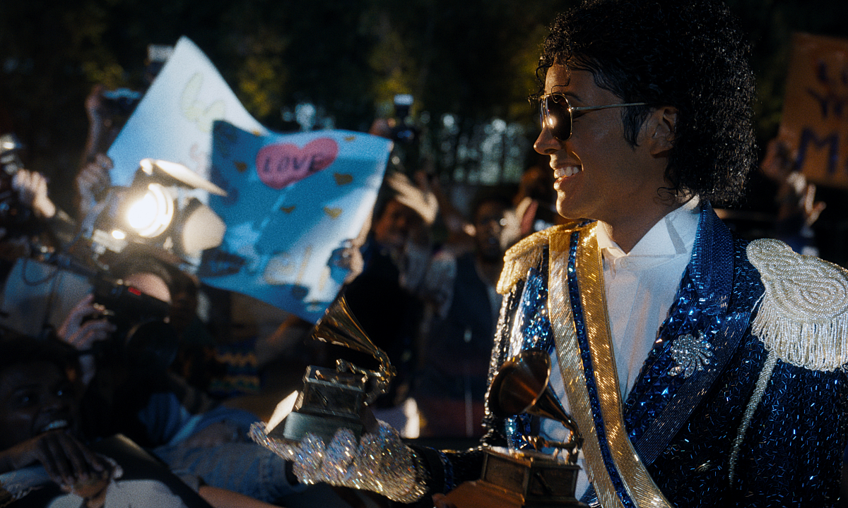 Jaafar Jackson playing his uncle Michael for the movie, "Michael"