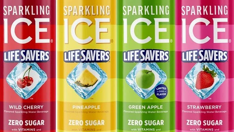 Bottles of Sparkling Ice LIFE SAVERS flavors