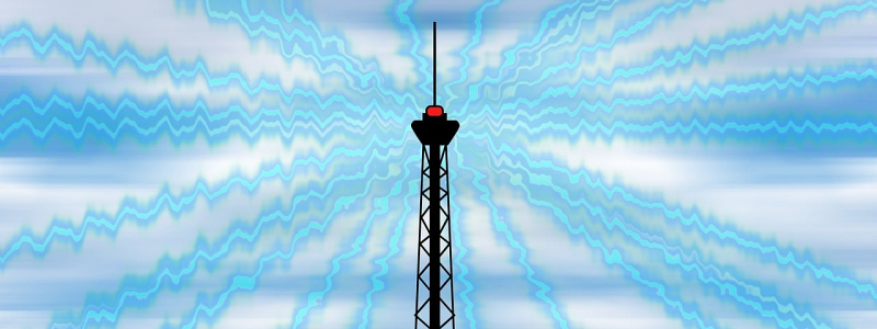 Radio waves coming off a radio tower