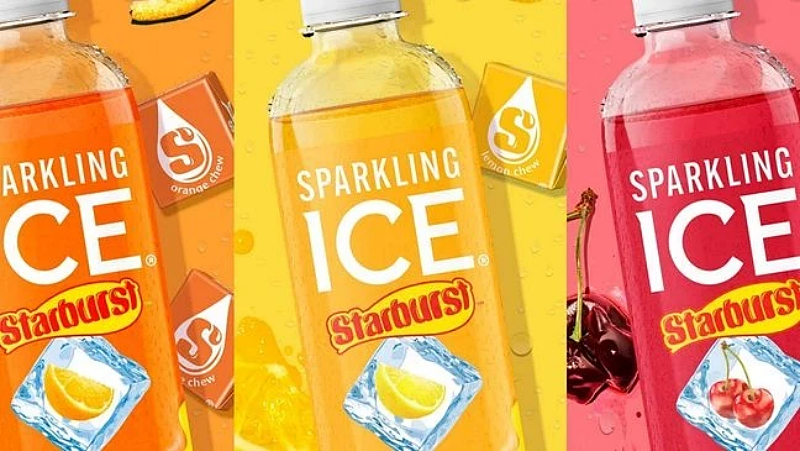 Bottles of Sparkling Ice Starburst flavors